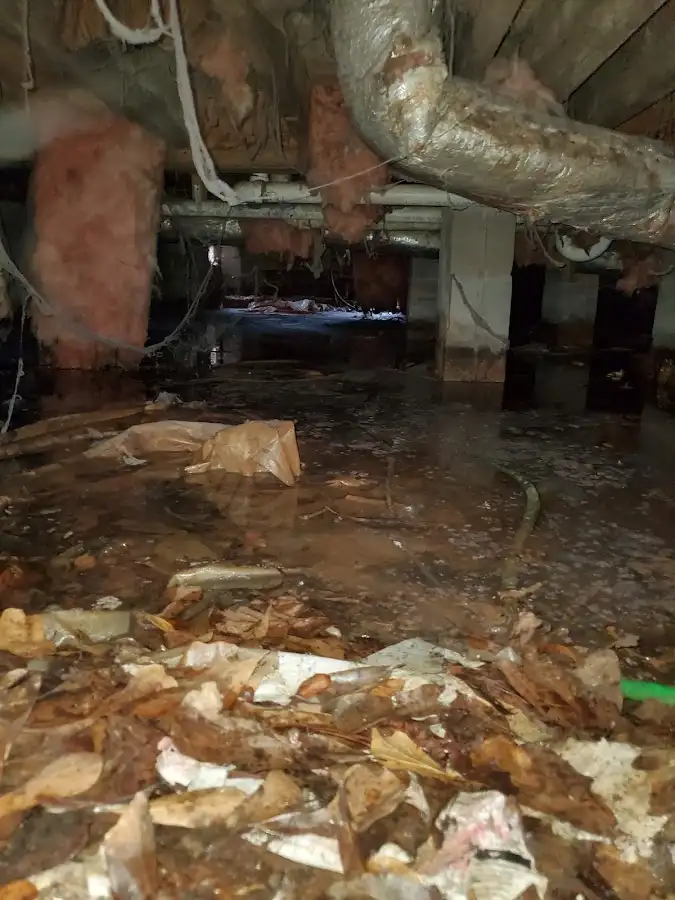 Crawl space flood assessment for Commercial Water Damage Restoration in East Honolulu